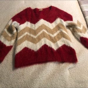 Takara chevron eyelash sweater